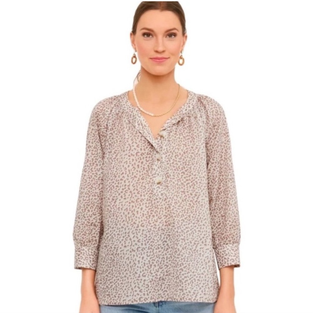 Tuckernuck Light Leopard Brannen Blouse Size XS